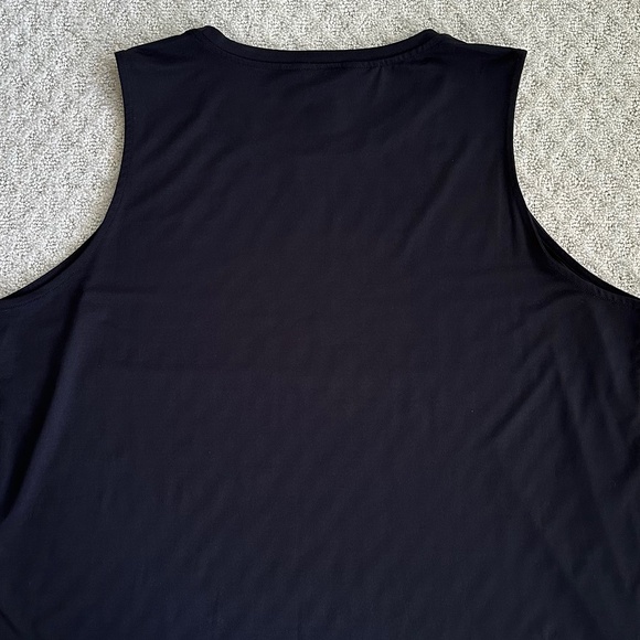 Ali Miles Crepe Lux Crew Neck Sleeveless Tank Top Shell Black Size 2X Neutral - Picture 8 of 12